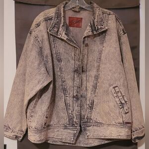 Vintage S.Blues Acid Wash Denim Jacket 100% Cotton Sz 22W/42